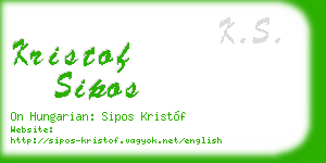 kristof sipos business card