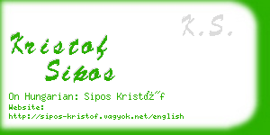 kristof sipos business card